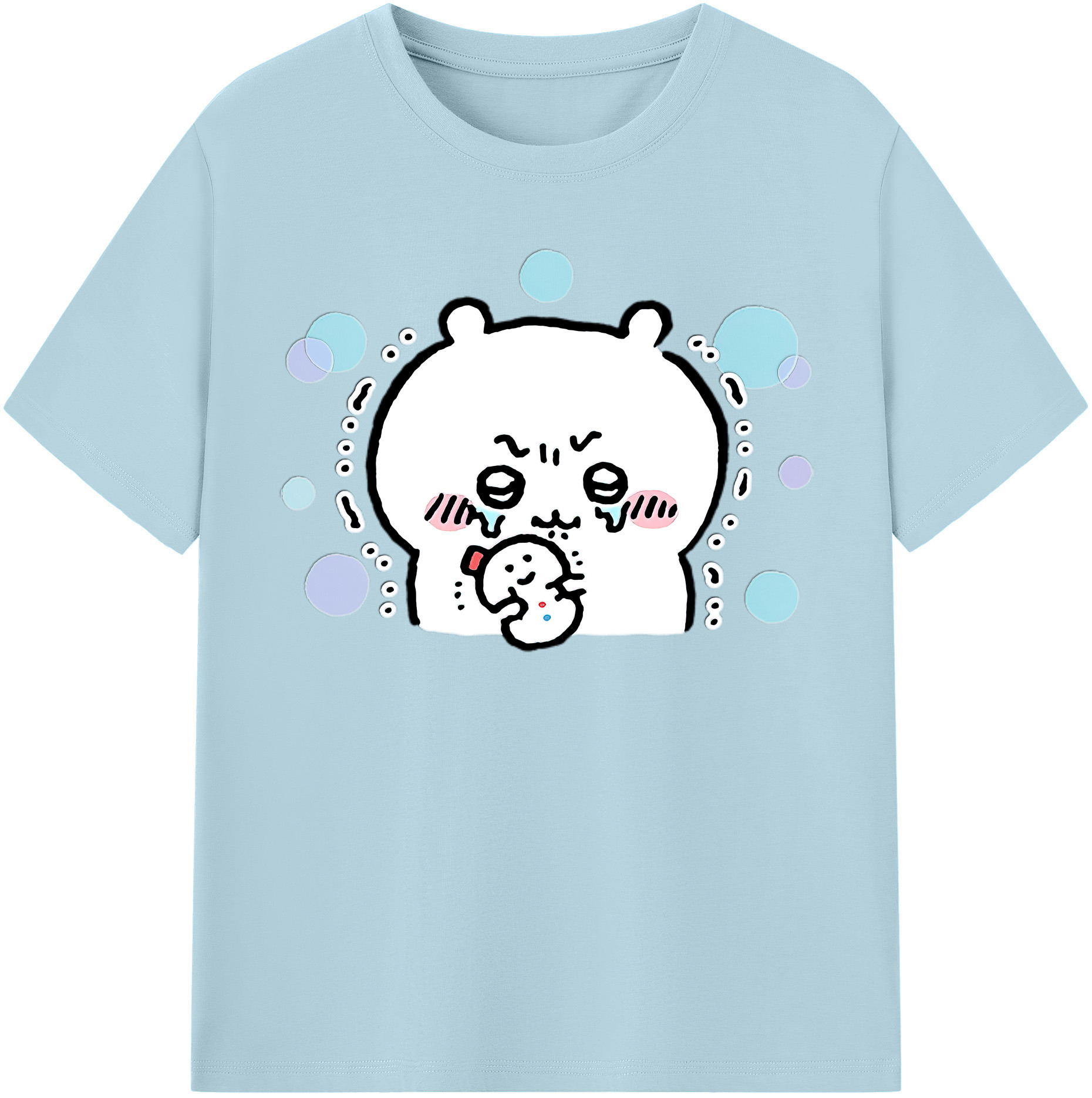 （画像用） ちいかわ ちいかわ Chii-kawa chiikawa 綿100％半袖Tシャツ（フロントプリント）